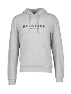 Belstaff Grijze sweater met belettering en kap  