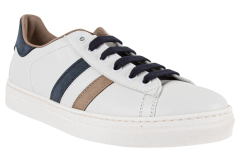 Red Limit Witte sneaker met blauwe en bruine accenten communie  