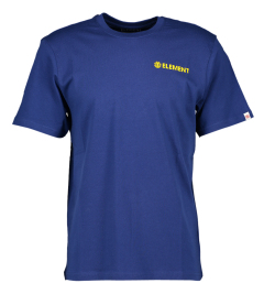 Element Blauwe t-shirt met geel opschrift 