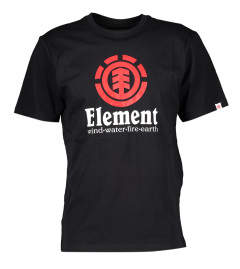 Element Zwarte t-shirt met rode/ witte logo 