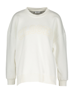 Closed Witte sweater met logo op borst LOGO 