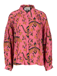 BA&SH Fushia blouse met multi-color print Cantasy Shirt 