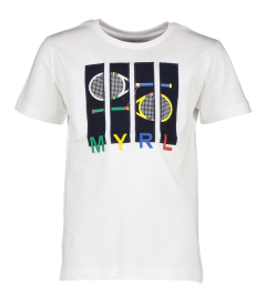 Mayoral Witte t-shirt met tennisracket 