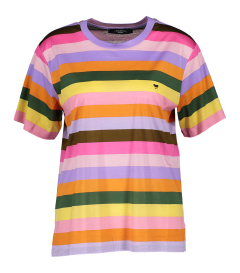 Max Mara Weekend T-shirt met multicolor strepen Scoglio  