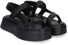 Vagabond Zwarte sandalen met dikke zool 