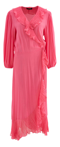 Twinset Roze jurk afgewerkt met ruffles  Actitude