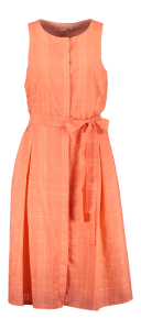 Atmos Oranje mouwloze jurk met motief en lint 