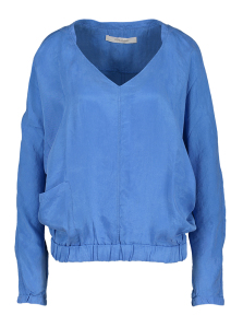 Humanoid Blauwe blouse met elastische boord LAURIE  