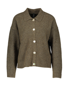 Y.A.S Taupe cardigan met knopen 