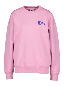 Dolly Sports Roze sweater met blauw geborduurd detail 