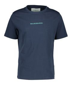 Baldessarini Blauwe t-shirt met groene letterdruk Ted 