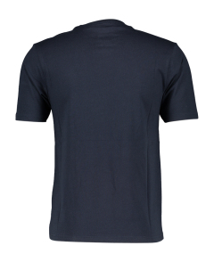 Element Blauwe t-shirt met ronde hals en logo druk 