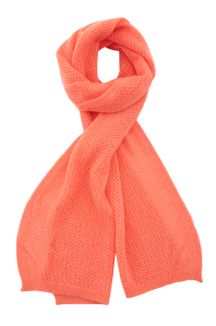 Xandres Oranje sjaal met gebreid patroon BOVY  