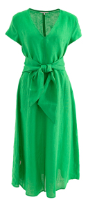 Xandres Groene linnen jurk Kezz 
