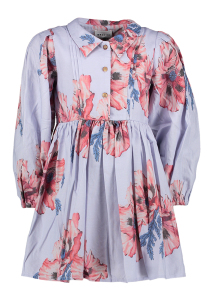 Morley Blauw kleed met multi-color bloemenprint   