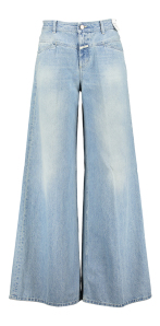 Closed Lichtblauwe lange jeansbroek met wijde pijpen 