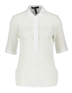 Marc Cain collections Witte polo in geweven stof Marccain 
