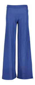 Circus Hotel Metallic blauwe broek met wijde pijpen 