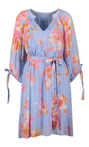 SENSO Blauw kleedje met bloemenprint DANI 