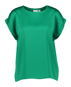 Vila Groene blouse met glanzende voorzijde Viellette 