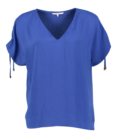 Xandres Blauwe blouse met V-hals  