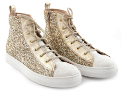 Linea Raffaelli  Goudkleurige sneaker met glitters communie 