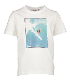 AO76 Witte t-shirt met surfer print 