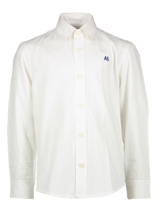 AO76 Wit katoenen hemd (regular fit) met lange mouwen 