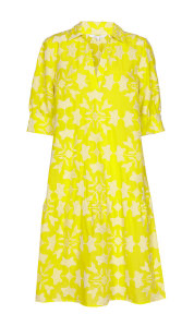 Xandres Gele jurk met print Kapuki 