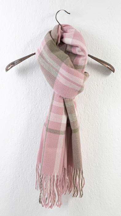 Roze sjaal geblokt patroon Numph