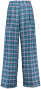Blauwe broek met multi-color ruiten Semicouture 