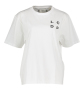 Witte t-shirt met zwart logo op de borst Annie Les coyotes de paris