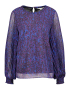 Blauw/ paarse blouse met print Xandres 